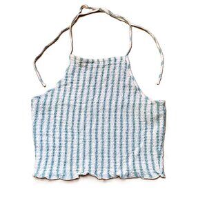 American Eagle Smocked Halter Crop Top – Striped – Size M